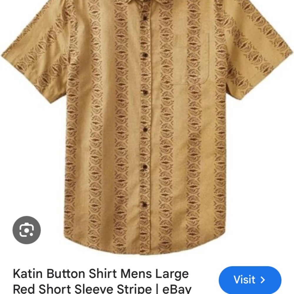 Katin Tan Casual Button Down Shirt with Striped Pattern